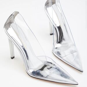 Good American Silver Heels